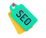 SEO tag in green and yellow color