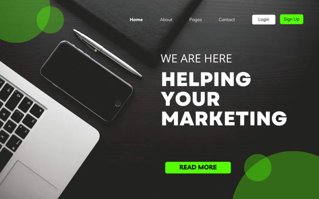 eye-catching layout for landing pages